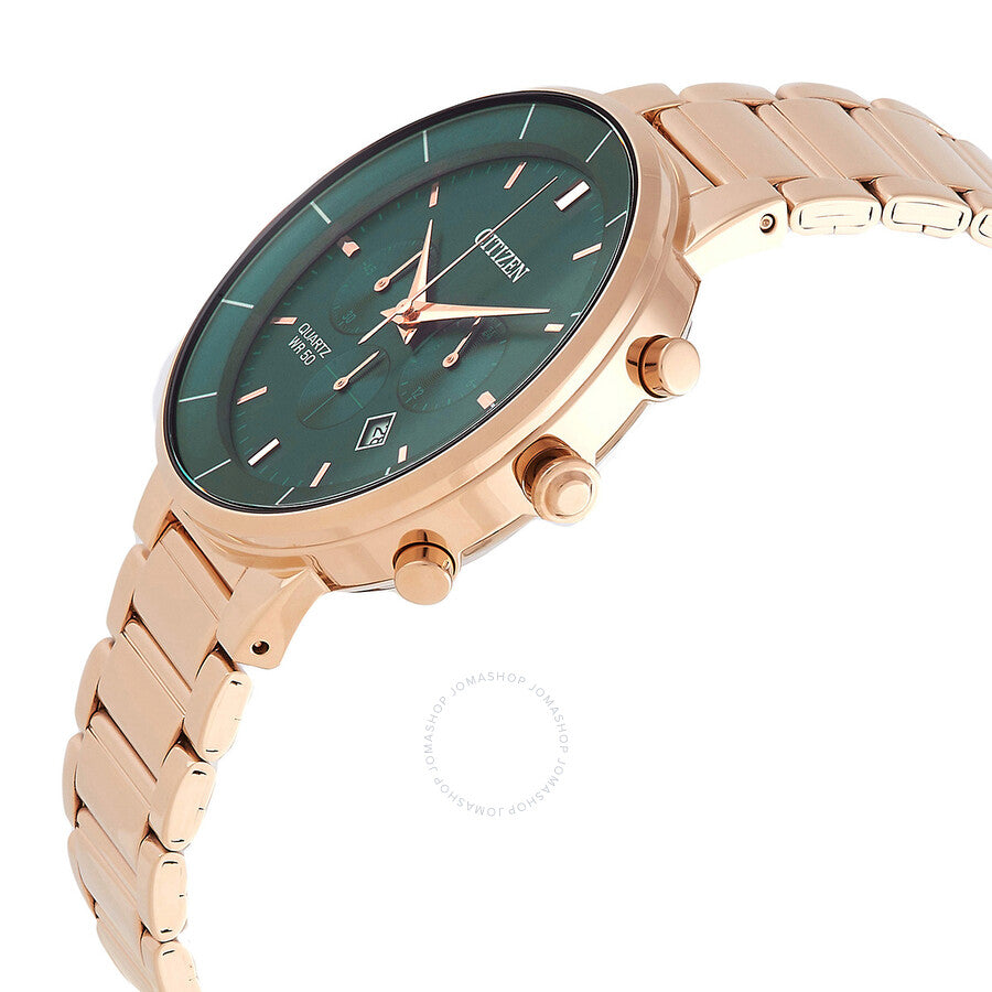 Citizen Chronograph Quartz Green Dial Men's Watch AN8223-54X - Dawson Watches #2