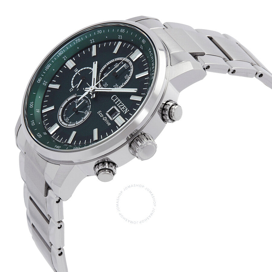 Citizen Chronograph Quartz Green Dial Men's Watch CA0840-87X - Dawson Watches #2