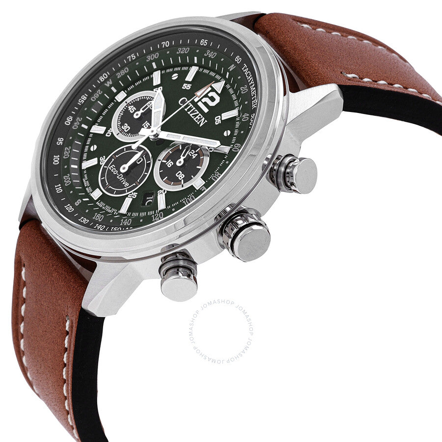 Citizen Chronograph Quartz Green Dial Men's Watch CA4470-15X - The Watches Men & Co #2
