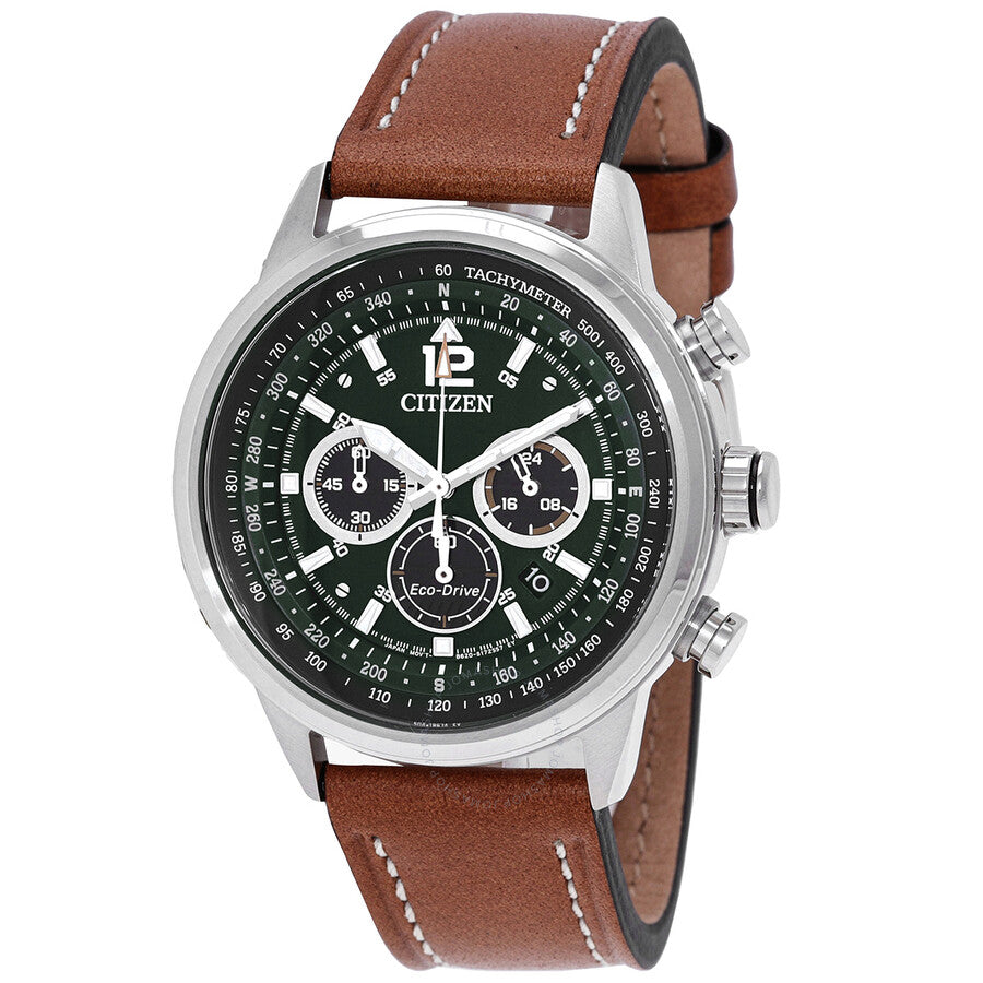 Citizen Chronograph Quartz Green Dial Men's Watch CA4470-15X - Dawson Watches