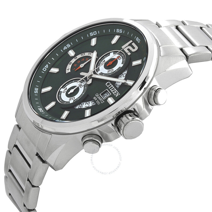 Citizen Chronograph Quartz Green Dial Watch AN3690-56X - Dawson Watches #2
