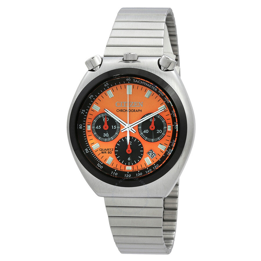 Citizen Chronograph Quartz Orange Dial Unisex Watch AN3660-81X - Dawson Watches