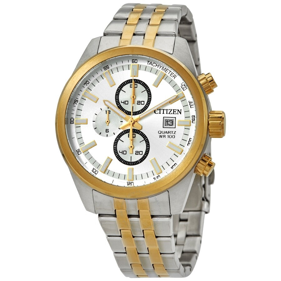 Citizen Chronograph Quartz Silver Dial Two-tone Men's Watch AN3624-51A - Dawson Watches