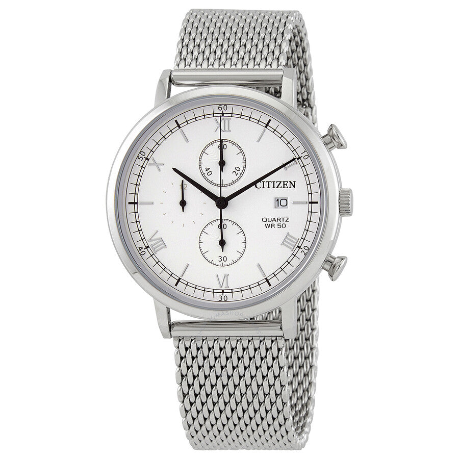 Citizen Chronograph Quartz White Dial Men's Watch AN3610-80A - Dawson Watches