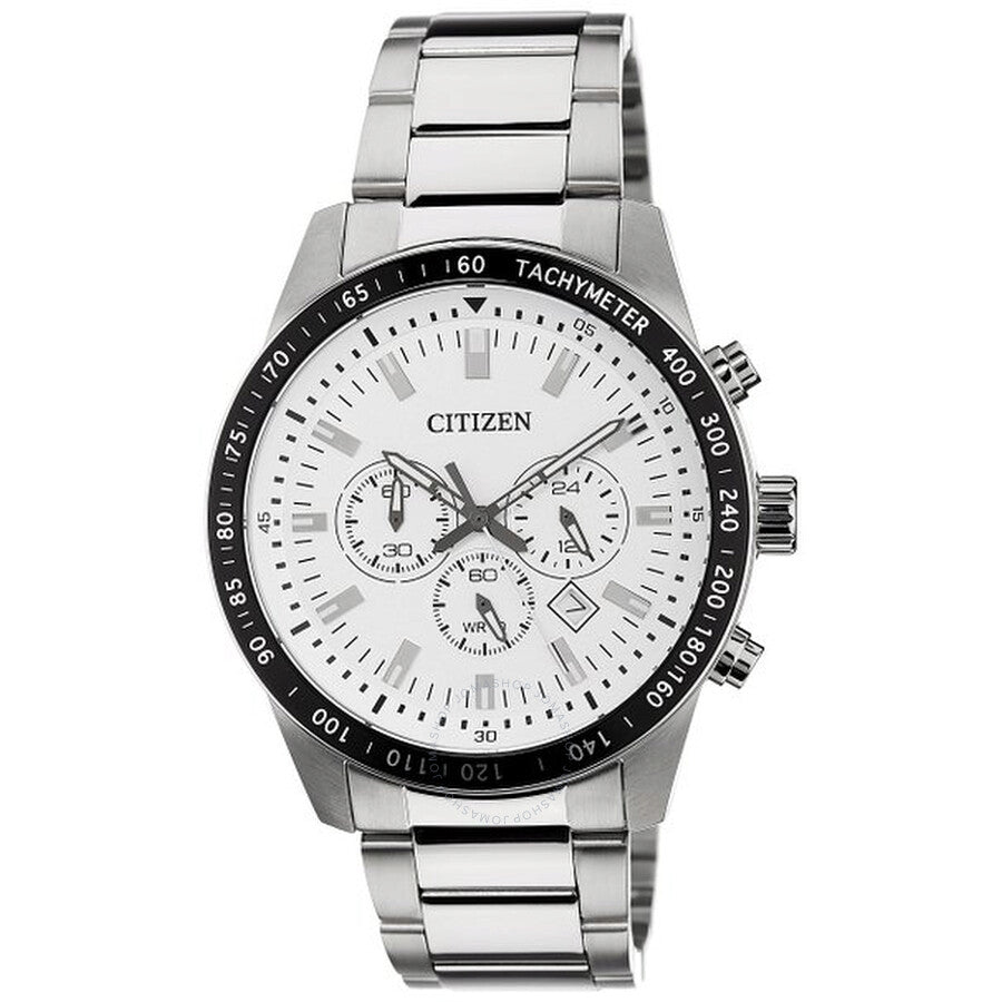 Citizen Chronograph Quartz White Dial Men's Watch AN8070-53A - Dawson Watches