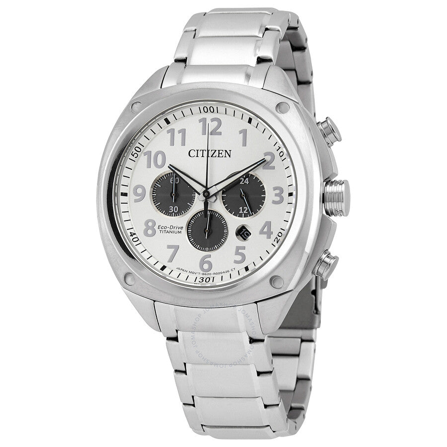Citizen Chronograph Silver Dial Titanium Men's Watch CA4310-54A - Dawson Watches