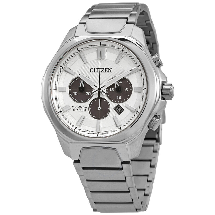 Citizen Chronograph Silver Dial Titanium Men's Watch CA4320-51A - Dawson Watches