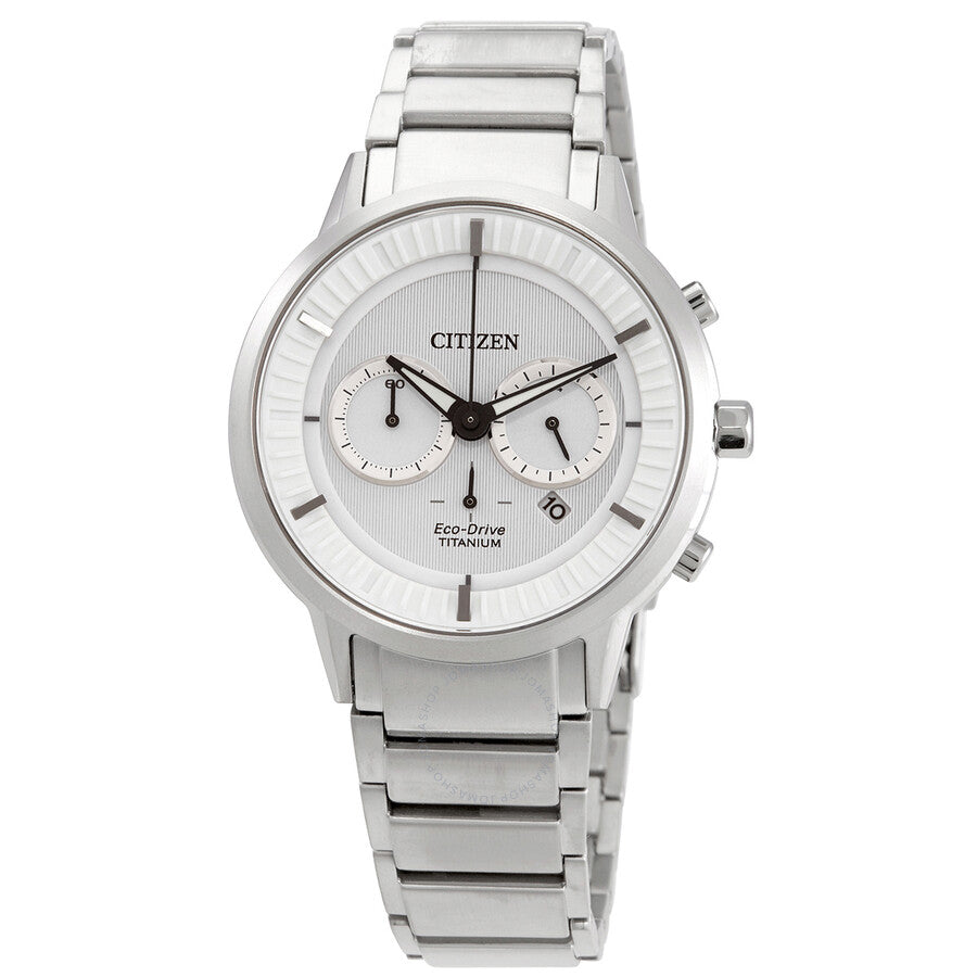 Citizen Chronograph White Dial Titanium Men's Watch CA4400-88A - Dawson Watches