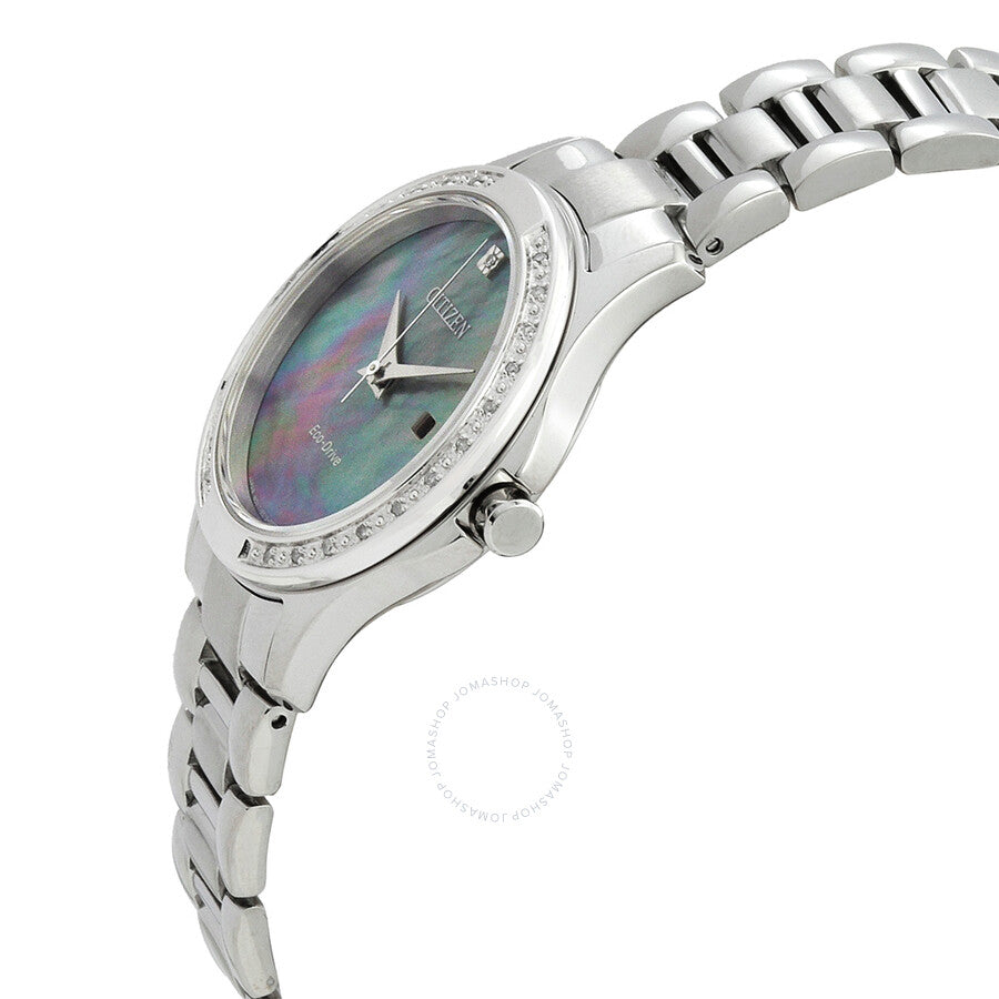 Citizen Classic Eco-Drive Crystal Mother of Pearl Dial Ladies Watch EW2640-54Y - Dawson Watches #2