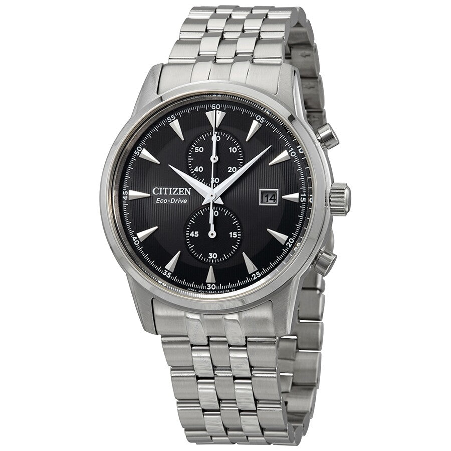 Citizen Corso Eco-Drive Chronograph Black Dial Men's Watch CA7000-55E - Dawson Watches