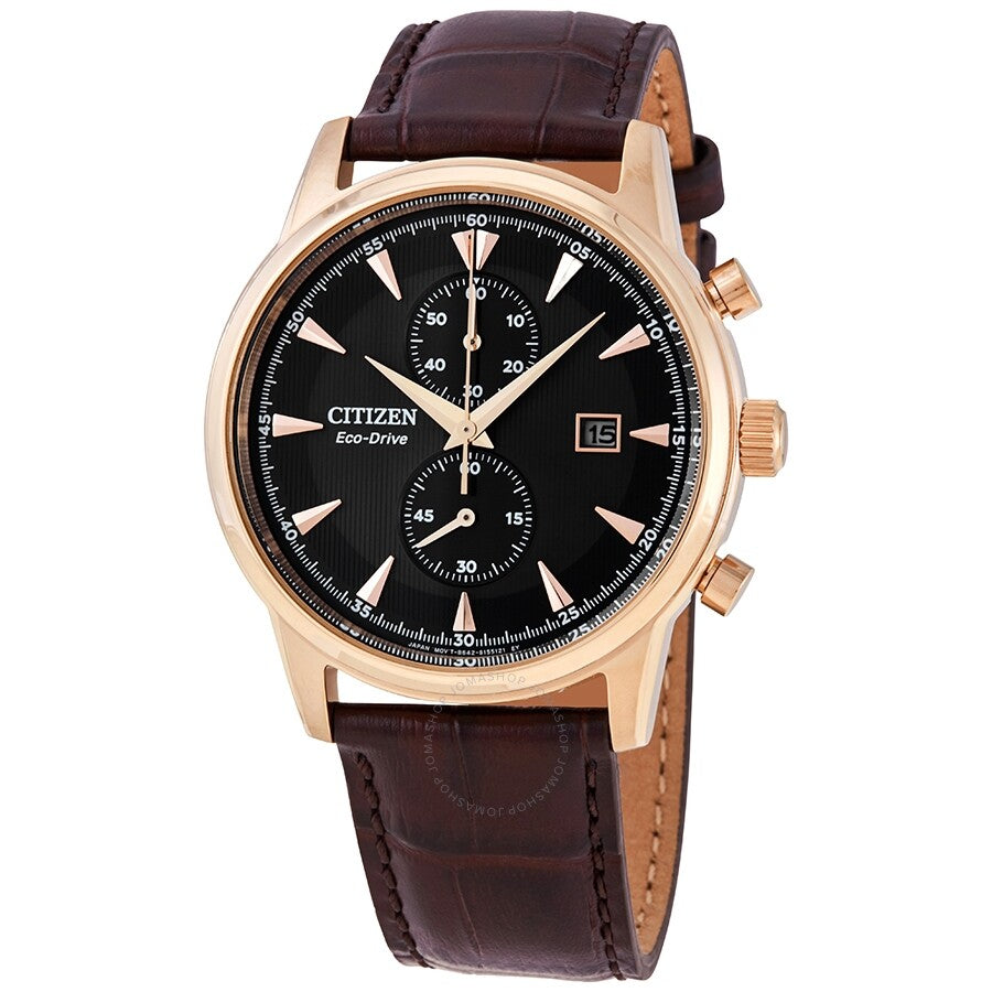 Citizen Corso Chronograph Eco-Drive Black Dial Men's Watch CA7003-06E - Dawson Watches