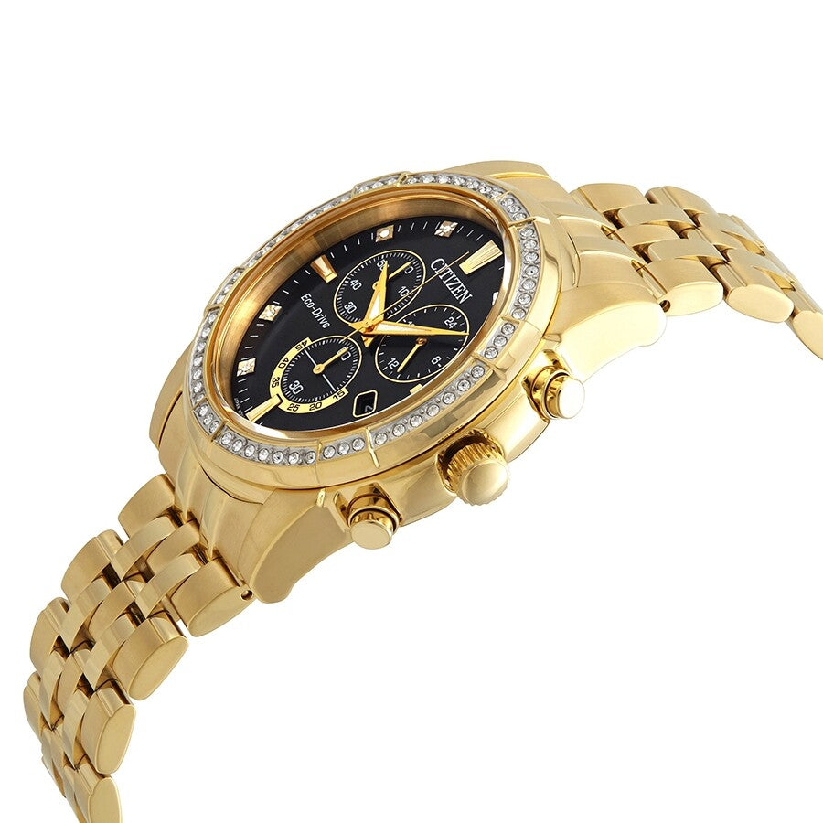 Citizen Corso Chronograph Black Dial Yellow Gold-tone Men's Watch AT2452-52E - Dawson Watches #2