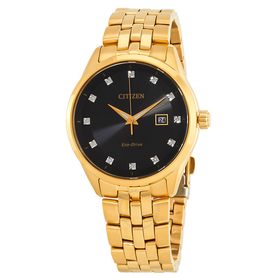 Citizen Corso Eco-Drive Diamond Black Dial Men's Watch BM7252-51G - Dawson Watches