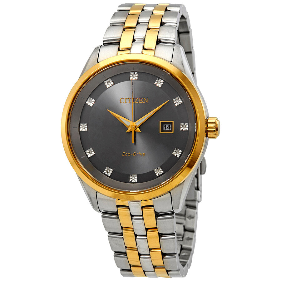 Citizen Corso Diamond Grey Dial Two-tone Men's Watch BM7258-54H - Dawson Watches