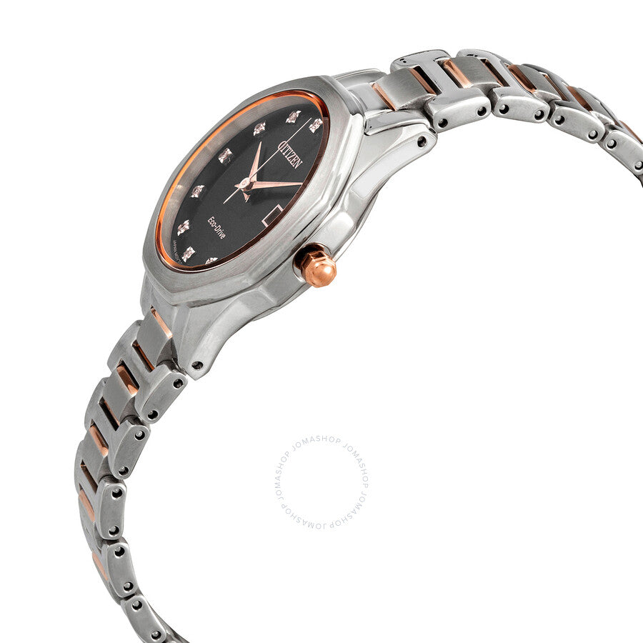 Citizen Corso Eco-Drive Diamond Black Dial Ladies Watch EW2586-58E - Dawson Watches #2
