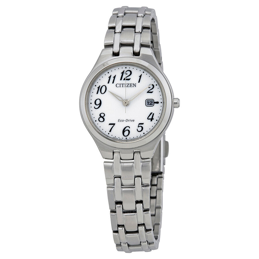 Citizen Corso Eco-Drive White Dial Stainless Steel Ladies Watch EW2480-59A - Dawson Watches
