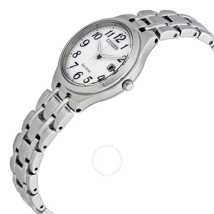 Citizen Corso Eco-Drive White Dial Stainless Steel Ladies Watch EW2480-59A - Dawson Watches #2
