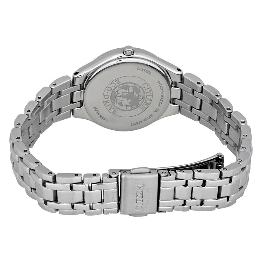 Citizen Corso Eco-Drive White Dial Stainless Steel Ladies Watch EW2480-59A - Dawson Watches #3
