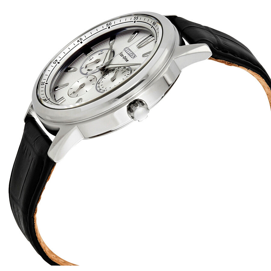 Citizen Corso Silver Dial Black Leather Men's Watch BU2070-04A - Dawson Watches #2