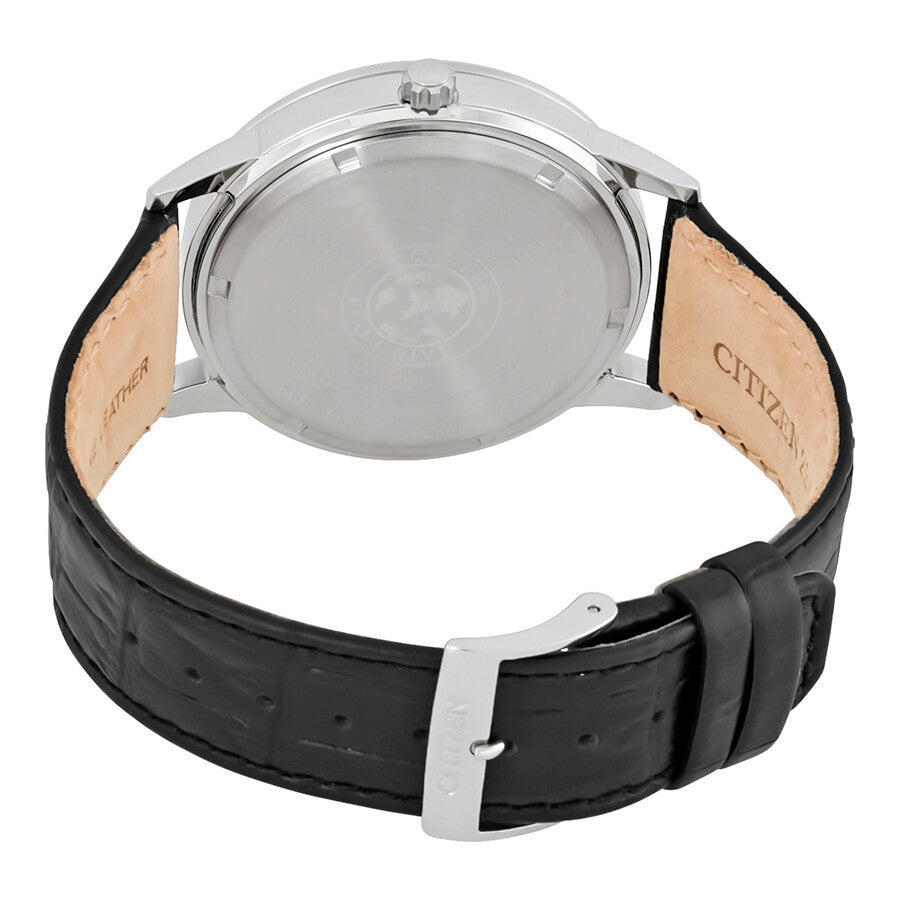 Citizen Corso Silver Dial Black Leather Men's Watch BU2070-04A - Dawson Watches #3