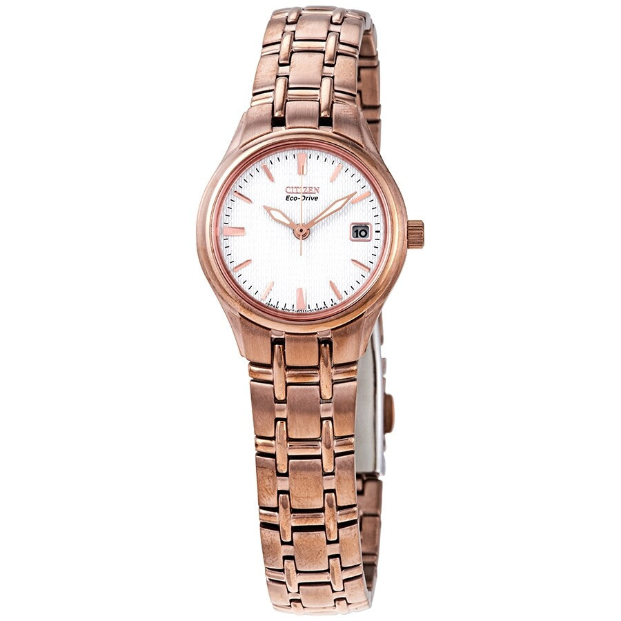 Citizen Corso White Dial Ladies Rose Gold-tone Watch EW1263-52A - Dawson Watches