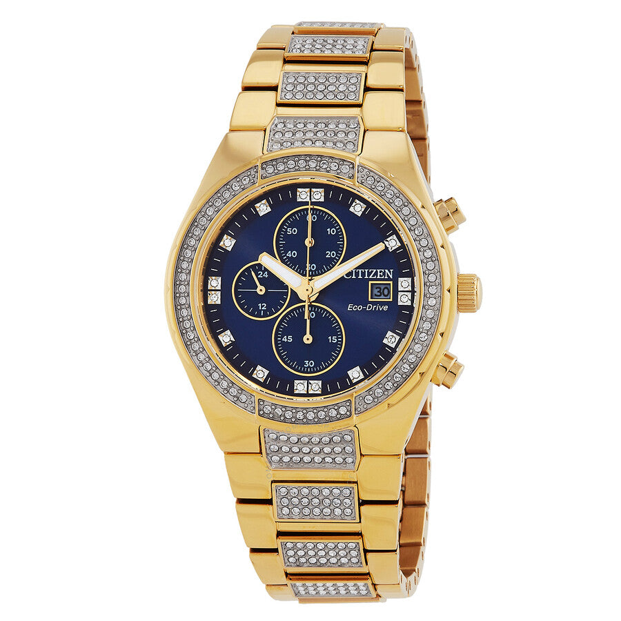 Citizen Crystal Chronograph Blue Dial Men's Watch CA0752-58L - Dawson Watches