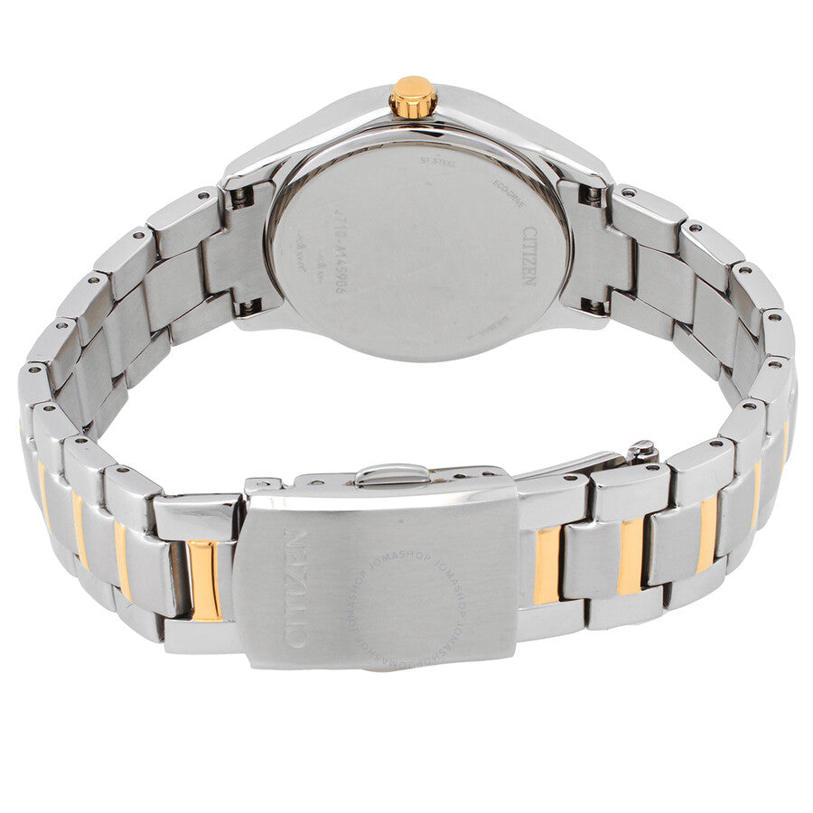 Citizen Crystal Eco-Drive Silver Dial Two-Tone Ladies Watch FE1146-71A - Dawson Watches #3