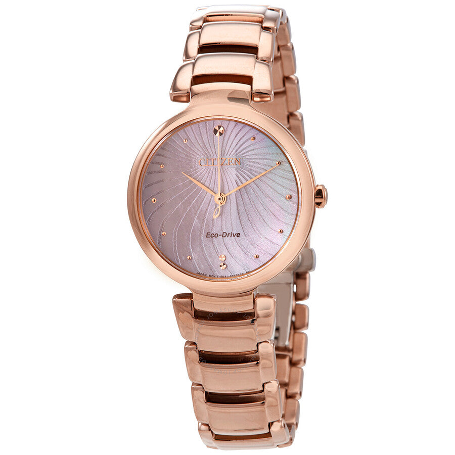 Citizen Crystal Mother of Pearl Dial Ladies Watch EM0853-81Y - Dawson Watches
