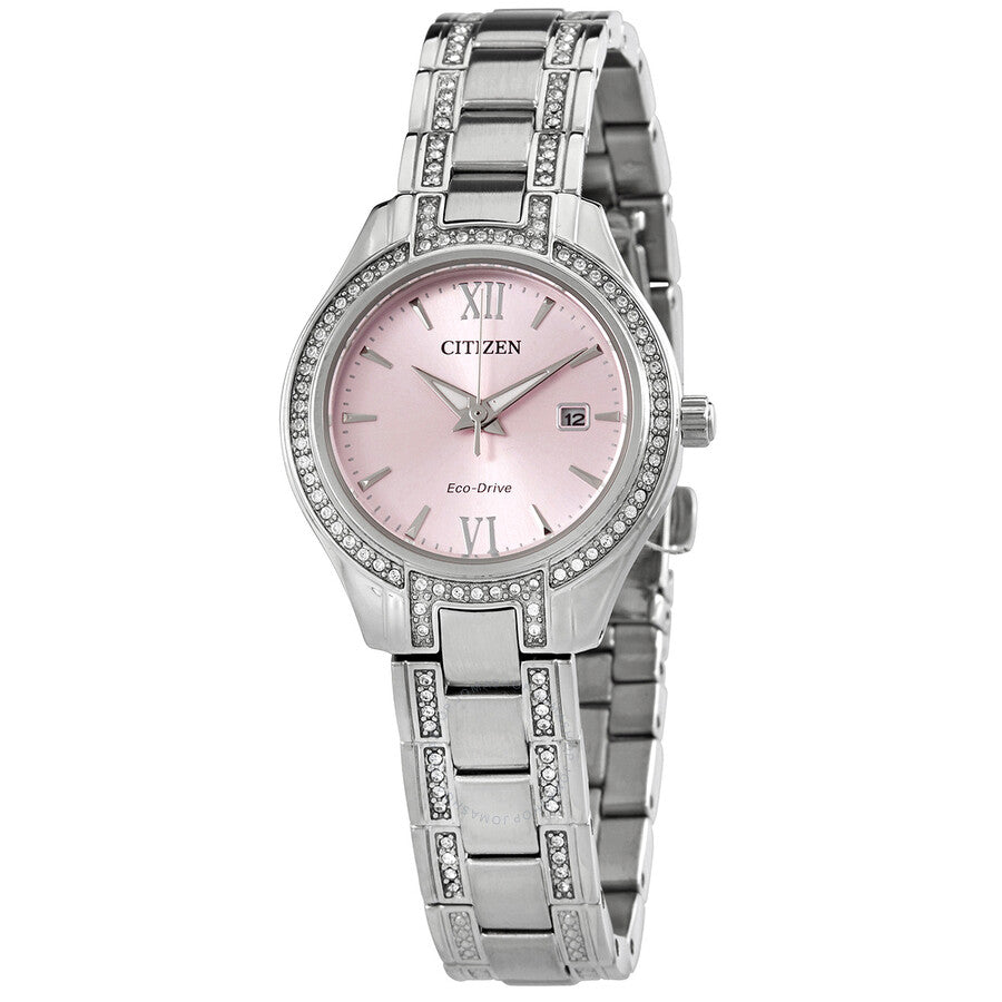 Citizen Crystal Pink Dial Ladies Watch FE1230-51X - Dawson Watches