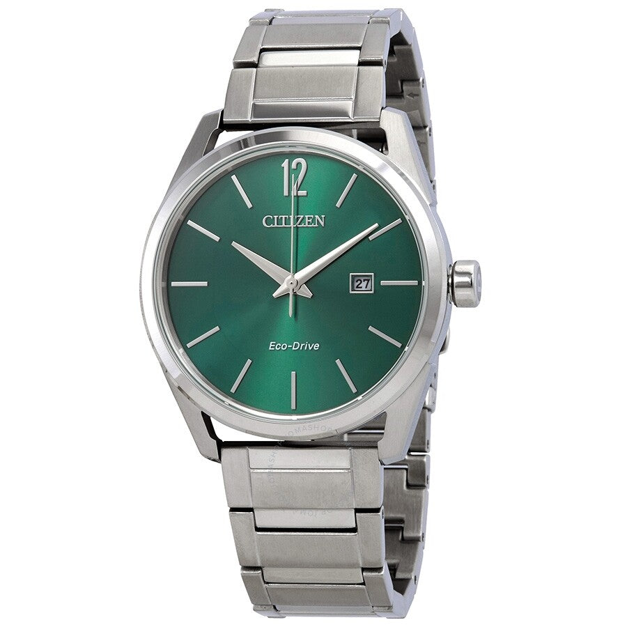 Citizen CTO Eco-Drive Green Dial Men's Watch BM7410-51X - Dawson Watches