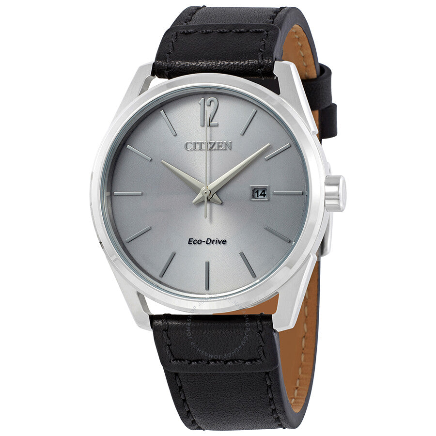 Citizen CTO Silver Dial Men's Leather Watch BM7410-01A - Dawson Watches