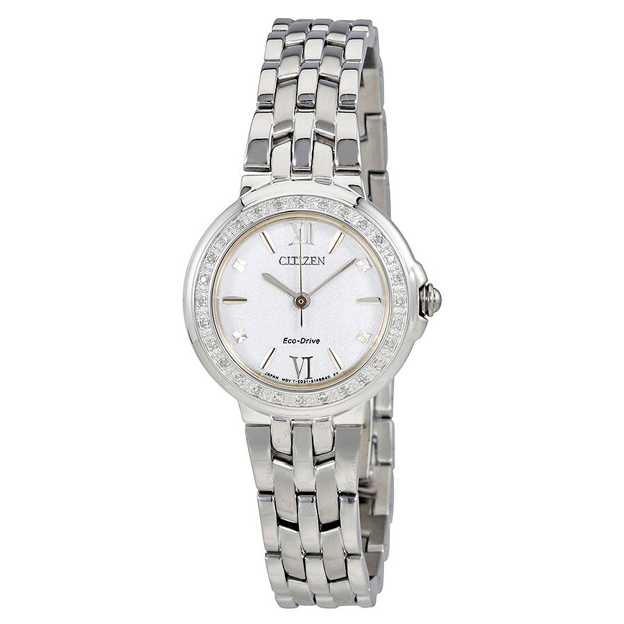 Citizen Diamond White Dial Ladies Watch EM0440-57A - Dawson Watches