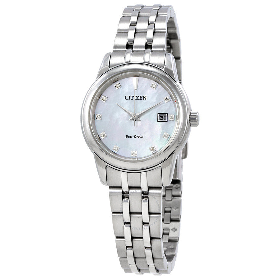 Citizen Diamond Mother of Pearl Dial Ladies Watch EW2390-50D - Dawson Watches