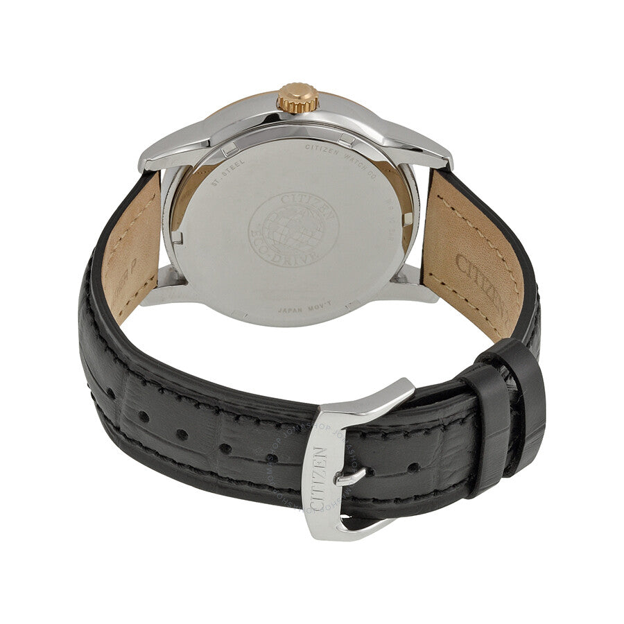 Citizen Dress Eco-Drive Silver Dial Black Leather Men's Watch BU2016-00A - Dawson Watches #3
