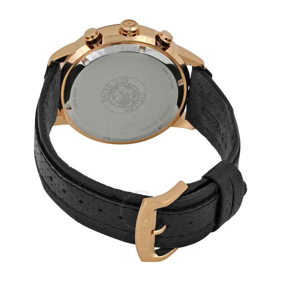 Citizen Drive Black Dial Chronograph Black Leather Men's Watch AT2233-05E - Dawson Watches #3