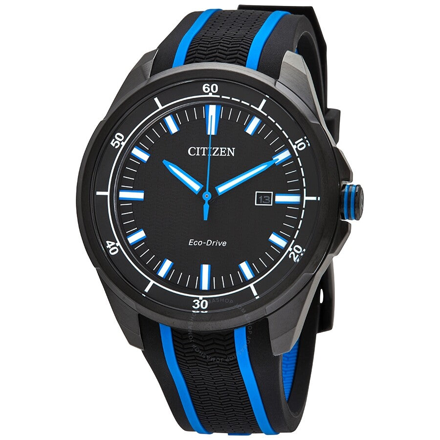 Citizen Drive Black Dial Black Silicone Men's Watch AW1605-09E - Dawson Watches