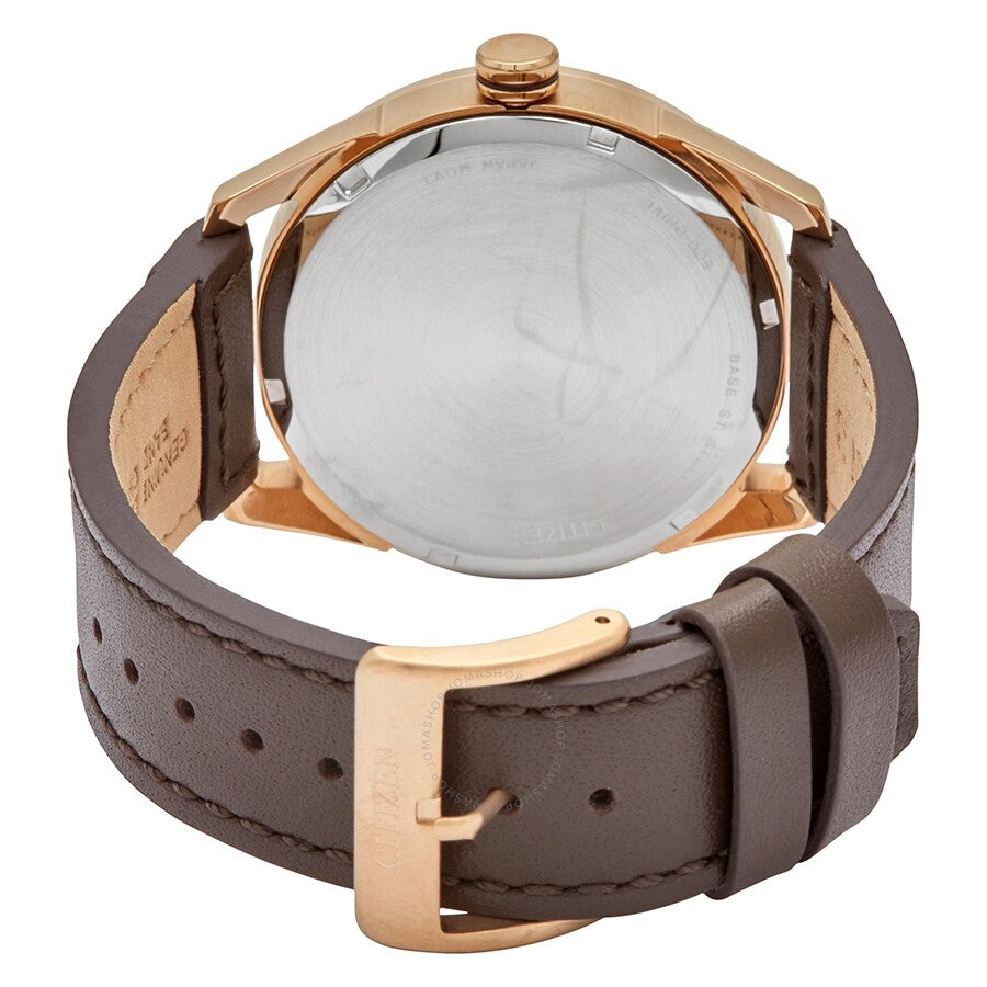 Citizen Drive Brown Dial Dark Brown Leather Men's Watch AW0083-08X - Dawson Watches #3