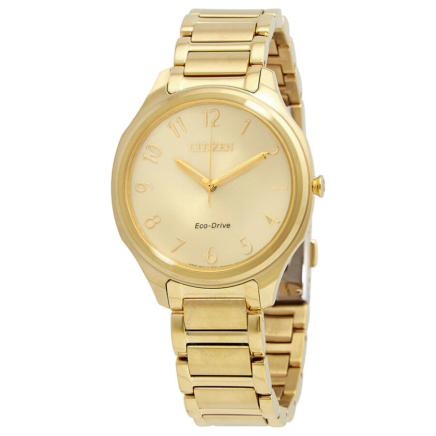 Citizen Drive Eco-Drive Champagne Dial Ladies Watch EM0752-54P - Dawson Watches