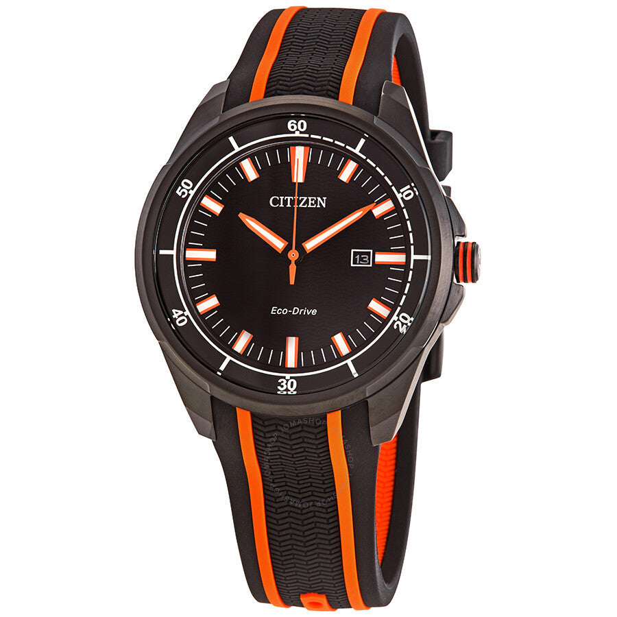 Citizen Drive Quartz Black Dial Black Rubber Men's Watch AW1608-01E - Dawson Watches
