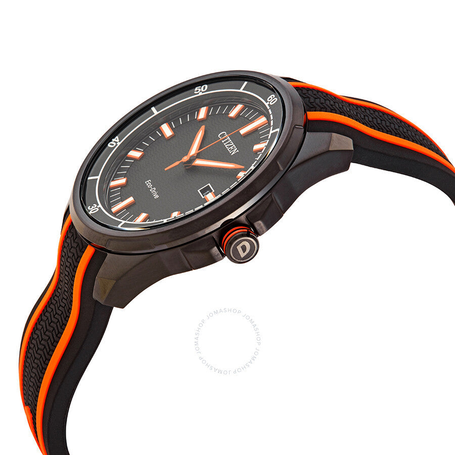 Citizen Drive Quartz Black Dial Black Rubber Men's Watch AW1608-01E - Dawson Watches #2