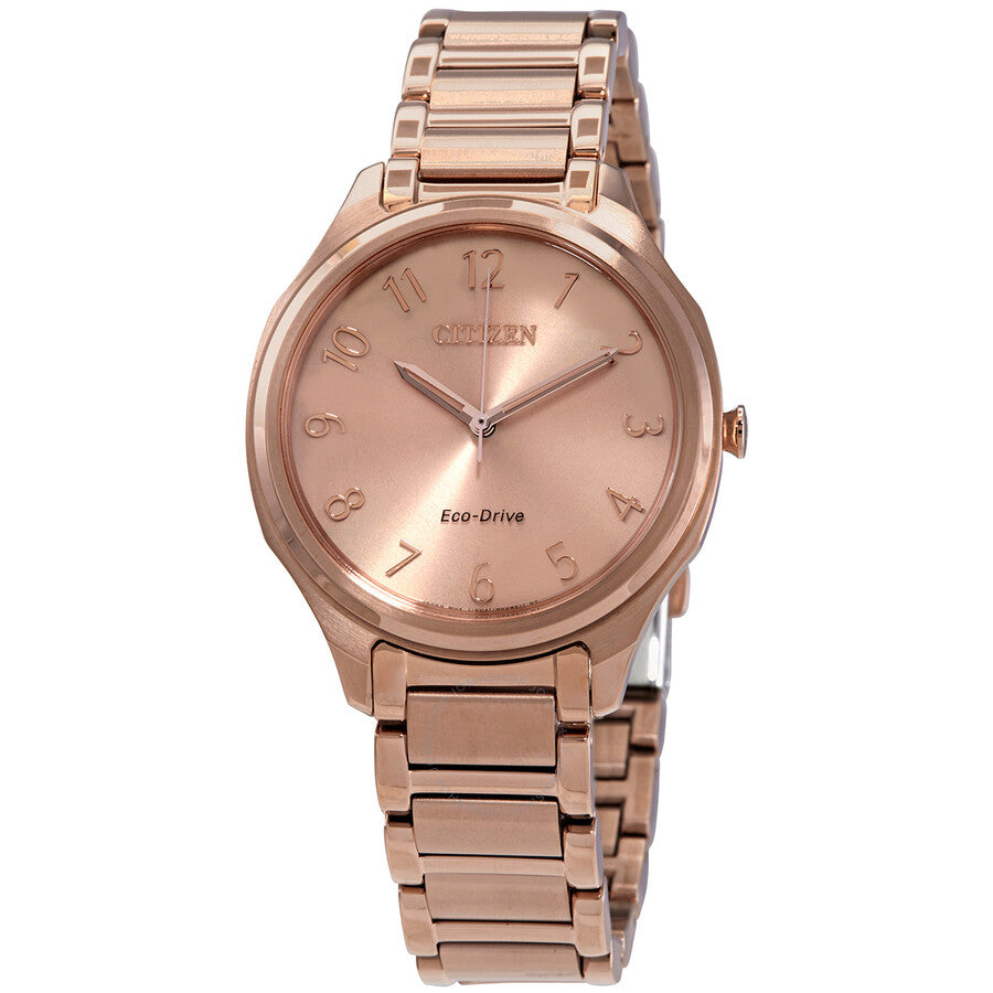Citizen Drive Rose Gold Dial Ladies Watch EM0758-58X - Dawson Watches