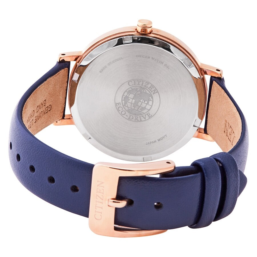 Citizen Drive Silver Dial Blue Leather Ladies Watch EM0763-07A - Dawson Watches #3