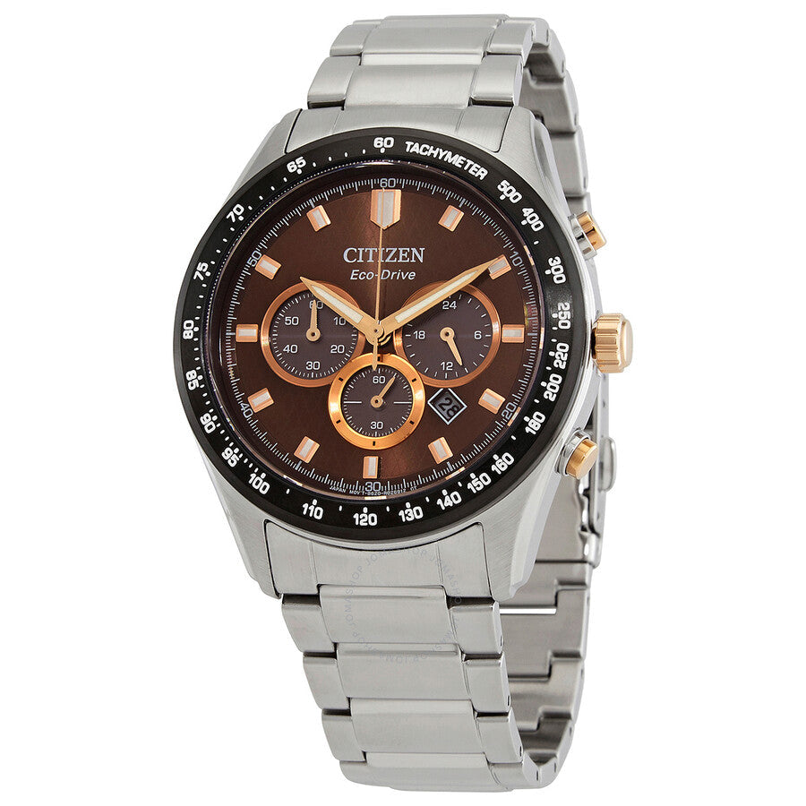 Citizen Eco Chronograph Brown Dial Men's Watch CA4456-83X - Dawson Watches