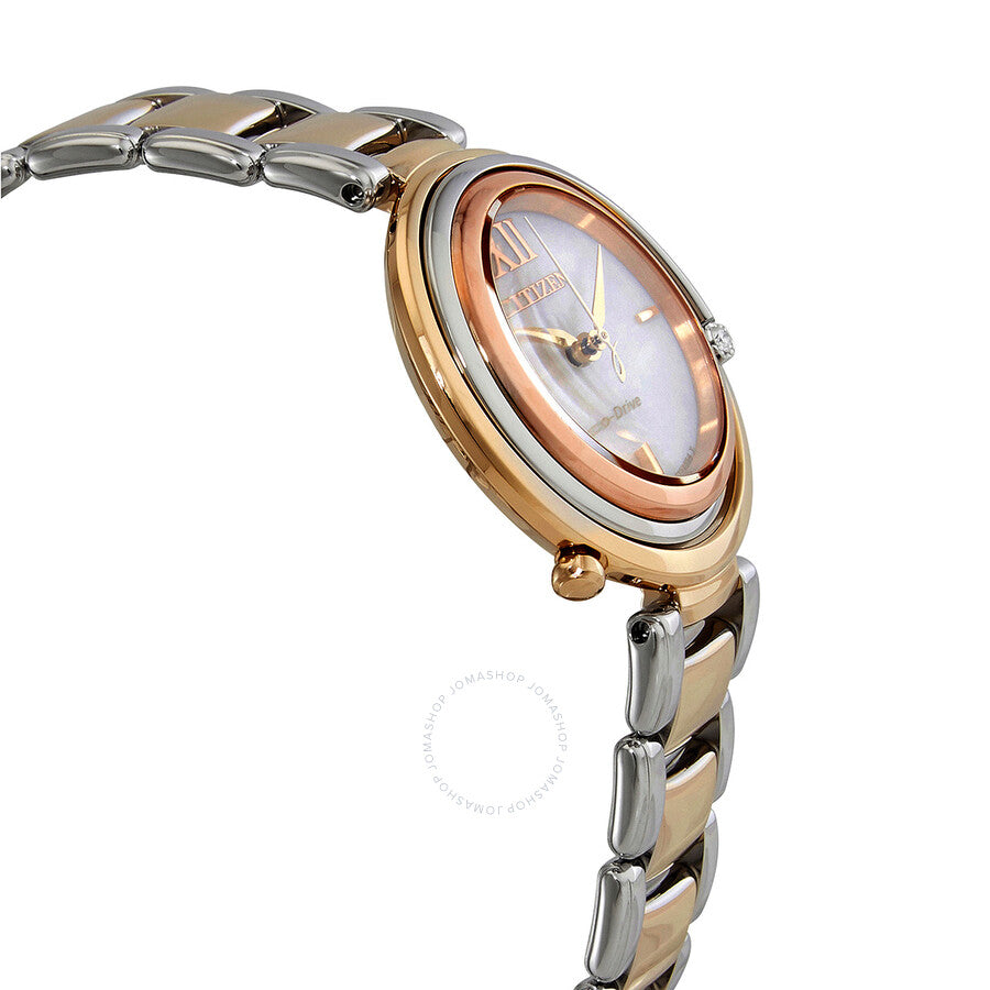 Citizen Eco Diamond Mother of Pearl Dial Ladies Watch EM0654-88D - Dawson Watches #2