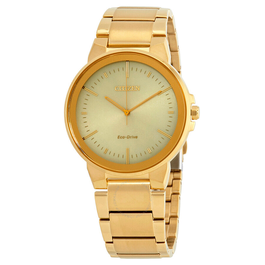 Citizen Eco-Drive Axiom Champagne Dial Men's Watch BJ6512-56P - Dawson Watches
