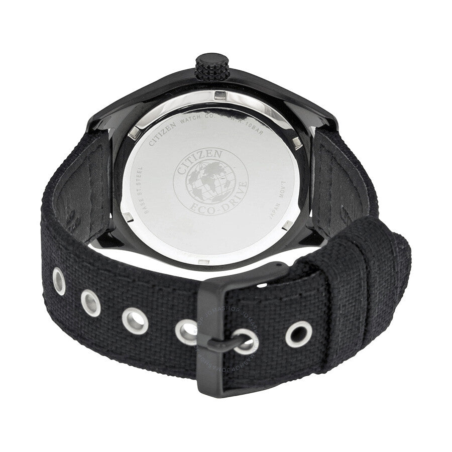 Citizen Eco Drive Black and Yellow Dial Black Nylon Strap Men's Watch BV1085-14E - Dawson Watches #3