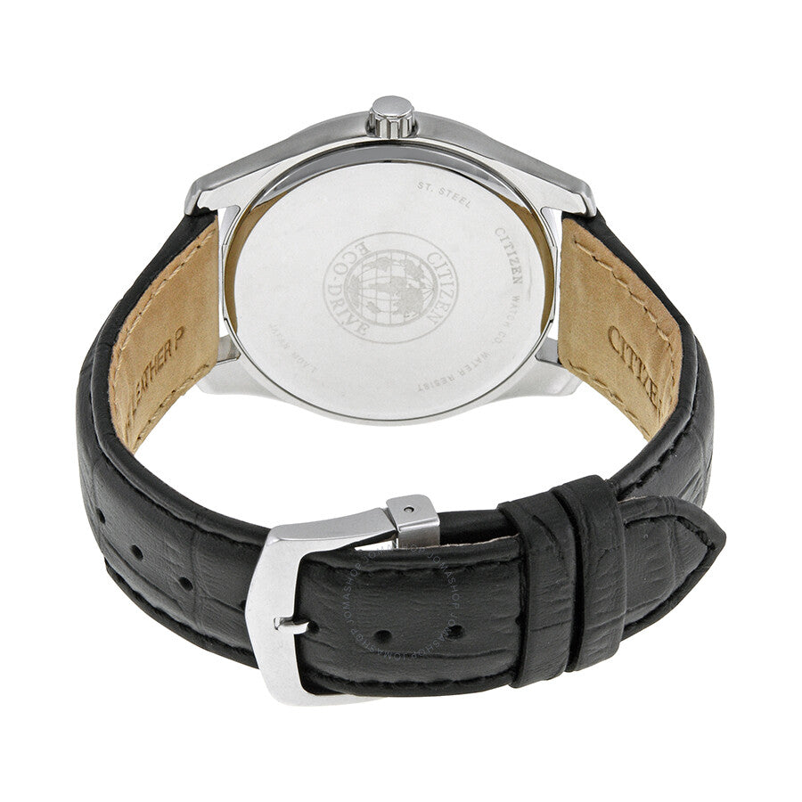 Citizen Eco Drive Black Dial Black Leather Men's Watch AU1040-08E - Dawson Watches #3