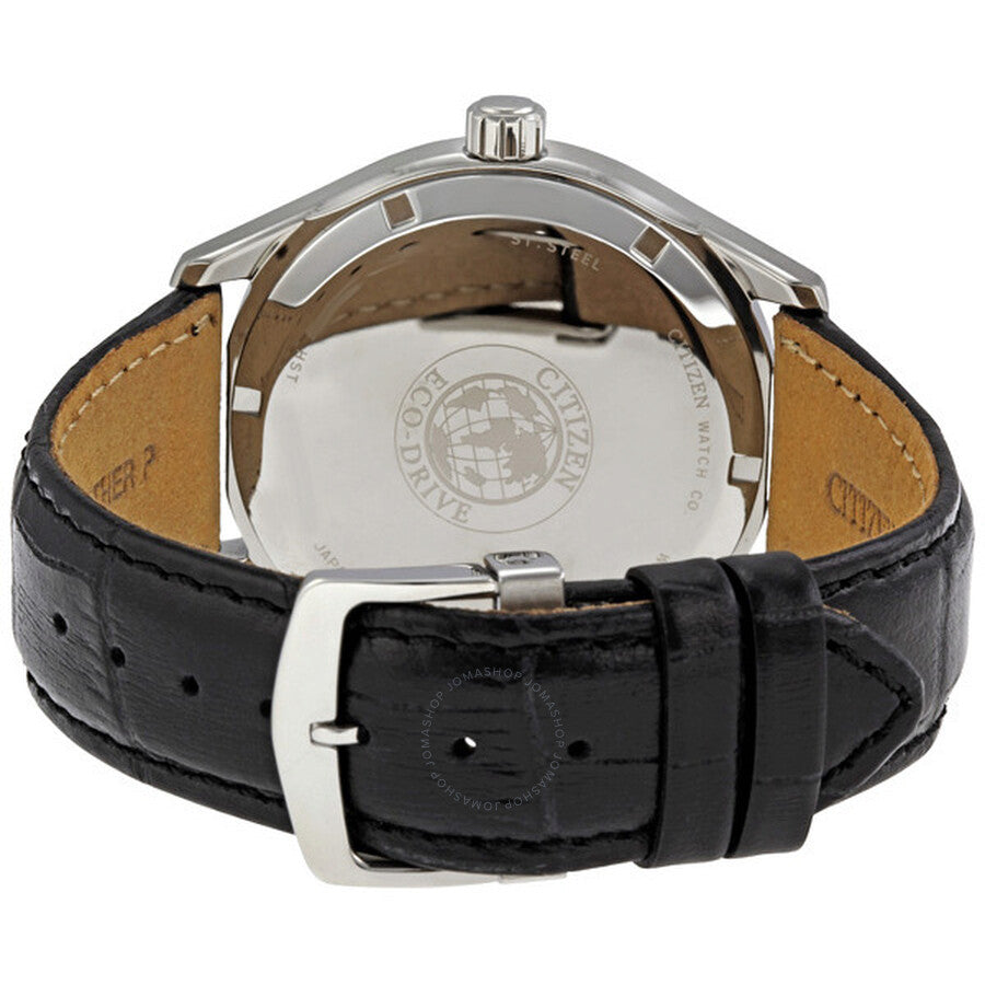 Citizen Eco Drive Black Dial Black Leather Strap Men's Watch BV1060-07E - Dawson Watches #3