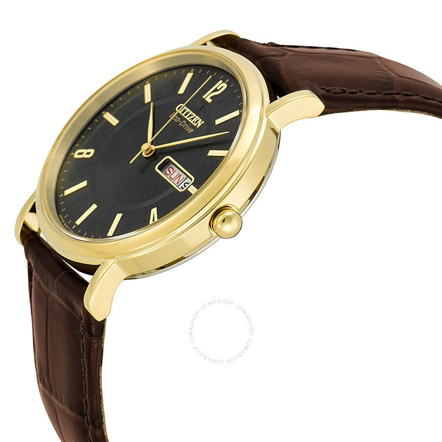 Citizen Eco Drive Black Dial Brown Leather Men's Watch BM8242-08E - Dawson Watches #2
