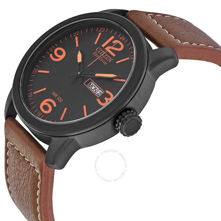 Citizen Eco Drive Black Dial Brown Leather Men's Watch BM8475-26E - Dawson Watches #2
